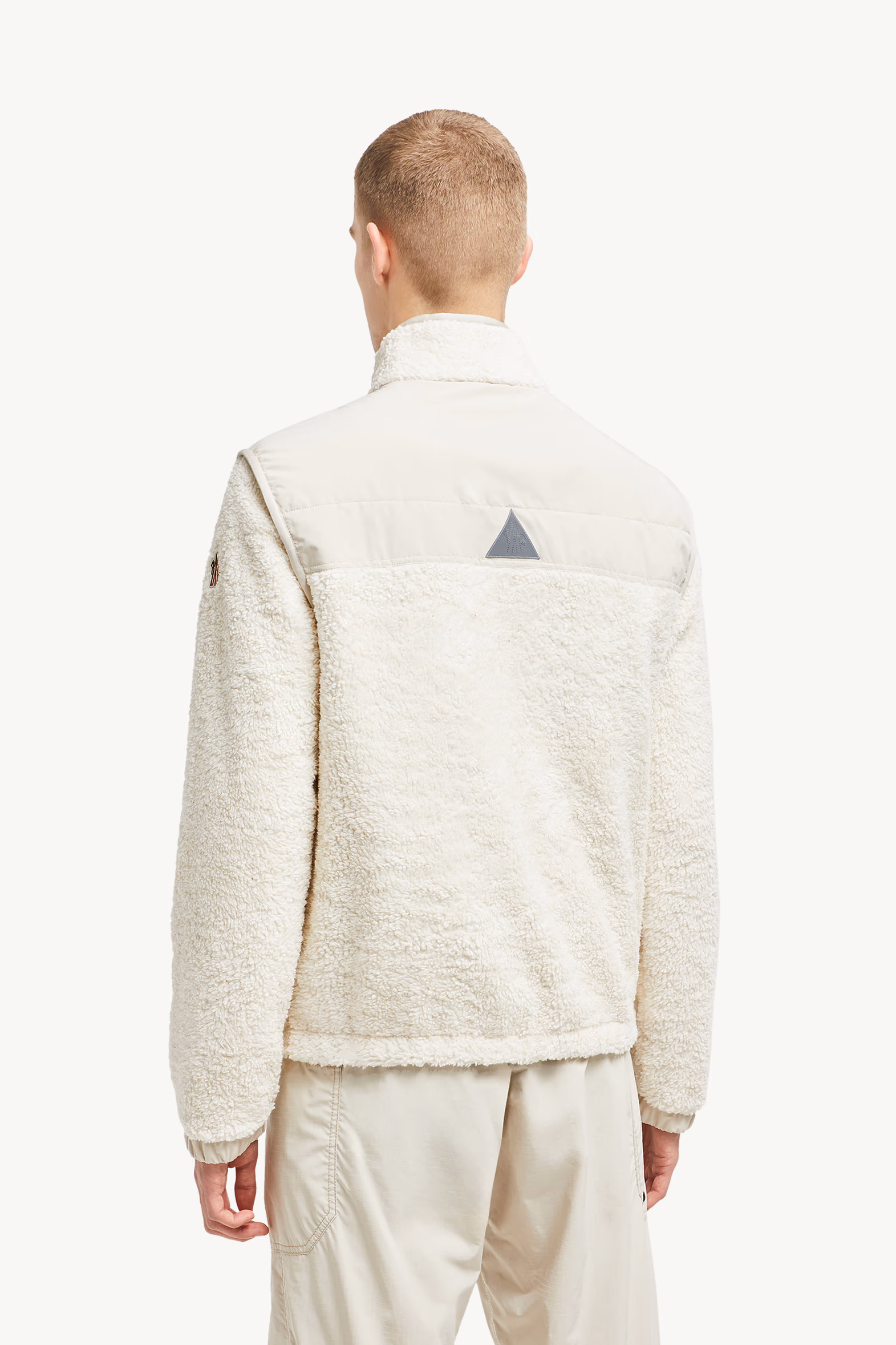 Sudadera acolchada efecto peluche con cremallera Hombre Blanco Moncler 5
